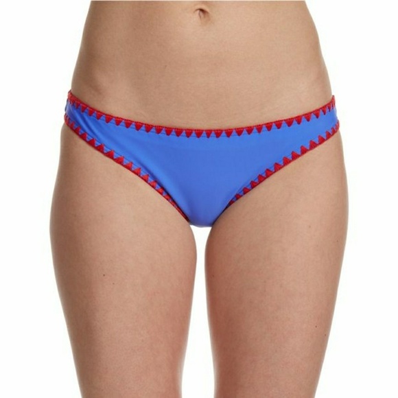 Design Lab Lord&Taylor blue/red bikini bttm XL NWT - Picture 1 of 5